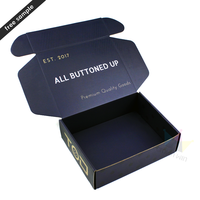 Boîtes d'emballage personnalisées noires pour envoi postal Crown Win Free Design Mailer Packing, boîtes en carton pour vêtements, boîte cadeau de luxe en papier
