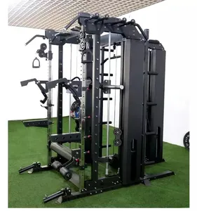 Wholesale 2022 Commercial Fitness Gym Equipment Squat Rack Power Cage Multi Functional Trainer Combination 3d Smith Machine