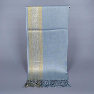 Scialle in cotone con nappe in cotone Hijab sciarpa da donna con nappe da donna - Product Image 3