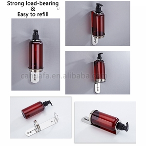 HF Custom Lable Hotel Stainless Steel Wall Mounted 300ml Shampoo <strong>Shower</strong> <strong>Gel</strong> Liquid Soap Bottle <strong>Dispenser</strong> With Holder - Product Image 3