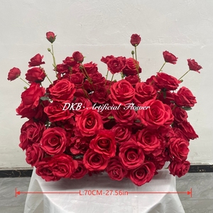 Arreglos Florales Artificiales Personalizables al por Mayor para Bodas, Hilera de Rosas de Seda, Estilo Moderno, Decoración para el Día de San Valentín - Product Image 2