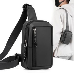 Sleek and Compact Custom Logo Bag WaterResistant <b>Chest</b> Pack for Men Versatile Streetwear Crossbody - Product Image 4