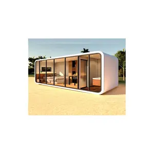 Mini maison a cadre grande cabine de bureau de luxe extérieure <span class=keywords><strong>pas</strong></span> de cuisine, <span class=keywords><strong>pas</strong></span> de salle de bain maisons modulaires maison complète Trans Am boîtes de construction - Product Image 1