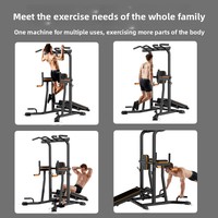 Barra de dominadas para adultos para uso doméstico, equipo de entrenamiento multiestación con barras paralelas, equipo de fitness combinado