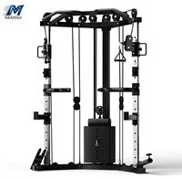 Machine Smith multi-fonctions avec système de poulies pour fitness professionnel, machine à câbles à double pile de poids, robuste pour la musculation