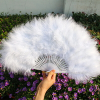 Éventail en plumes de velours complet, éventail de danse DIY, accessoires de scène, éventail de mariage