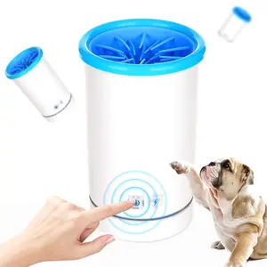 Luz de led colorida para limpeza de pata, carregamento usb automático para cachorros e gatos