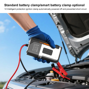 WOSEN 12V Emergency Jump Starter With Power Bank Digital Smart Clamp 150PSI Air <b>Pump</b> Car Motorcycle Bicycle Ball Tire Inflator - Product Image 5