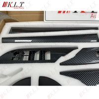 KLT Kit intérieur de haute qualité en fibre de carbone panneau de porte intérieur poignée accoudoir garniture intérieure avec lumière pour Hilux Revo 2015-2021