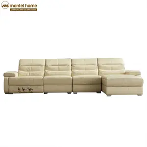 蒙特尔从中国进口家具躺椅沙发l形现代皮革休息室转角沙发