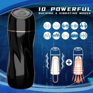 Volledig automatische masturbatie-apparaat voor mannen, met sterrenhemel-ontwerp, elektrisch, vibrerend, zuigend, met dubbele motor, herverpakt, met LOGO. - Product Image 6