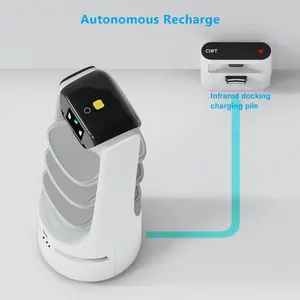 Automatic Obstacle Avoidance And Recharging AI Food Or Drink Delivery Robot