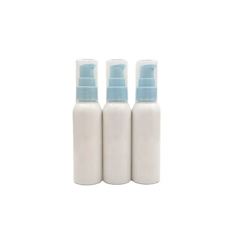 Flacon d'emballage cosmétique en plastique PET, avec pompon, bouteille pour spray, soins personnels, 100ml, 10 pièces