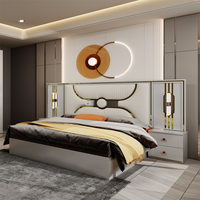 Neues Design Modernes Komplettes Kingsize-Schlafzimmer Doppelbett-Sets Holzrahmen Großhandel Günstige Luxuriöse Türkische Schlafzimmermöbel-Garnitur