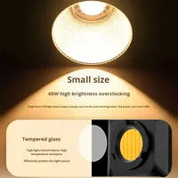 Kit Complet d'Éclairage Photo pour Streaming en Direct 40W, Lumière Blanche Chaude 2700K, Équipement Softbox COB, 14.8V 0.7kg, Vente en Gros