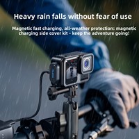 Câble de charge magnétique pour GoPro Hero 13 12 11 10 9, cordon d'alimentation traversant le capot de la batterie pour accessoires de caméra d'action