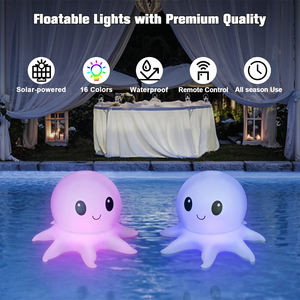 Pulpo <span class=keywords><strong>Solar</strong></span> piscina luz iluminación con Control remoto Sensor de paisaje luces inflables brillo brillante <span class=keywords><strong>Solar</strong></span> alimentado estanque flotante - Product Image 5