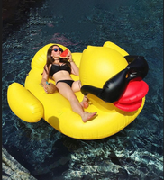 Usine enfants et adultes piscine flotteur rangées tube de bain eau jouer jouets PVC gonflable jaune canard anneau de natation