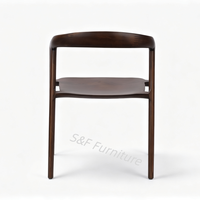 Chaises de salle à manger en bois massif de noyer moderne, durables et faciles à nettoyer, pour la maison, les restaurants, les hôtels et les cafés
