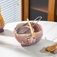 Ensemble de bols à matcha en céramique professionnels Geling, fouet à matcha en bambou personnalisé, nouvelle mode