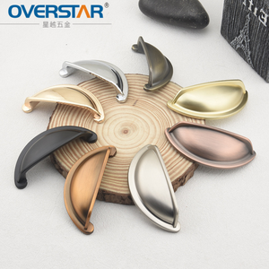 Classic Multi Finish <strong>Cabinet</strong> Handles Solid Zamak Cup Drawer Pulls Bin Wardrobe Kitchen Dresser Furniture Hardware - Product Image 1