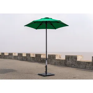 Mini guarda-chuva verde redondo para pátio café