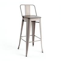 Tabourets de bar hauts en métal légers au design moderne personnalisé pour cuisine, salle à manger, salon, bar à domicile, centre commercial, hôtel, atelier