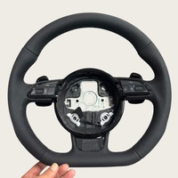 Offre exclusive Volant en cuir semi-perforé pour Audi RS4 RS6 RS7 SQ5 Q3 Q5 Q7 R8 A3 A4 A5 A6 C7 B6 B8 B9 TT C8