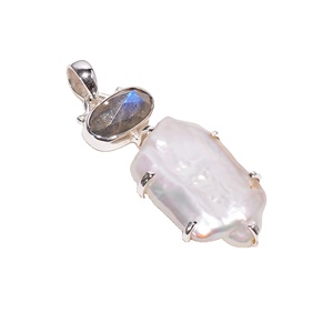 Colgante de Perla Barroca labradorita, joyería de plata de ley 925 para mujer, plata fina a granel, venta al por mayor de Proveedores superiores - Product Image 1