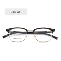 Monturas Ópticas Fengchao, Gafas Ópticas Unisex de Metal con Media Montura, Estilo Vintage