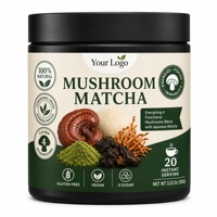 Poudre de Matcha aux Champignons Purs, Alternative au Café Herbal, Antioxydant, Énergie et Concentration, Mélange Personnalisé, Vente en Gros Directe Usine
