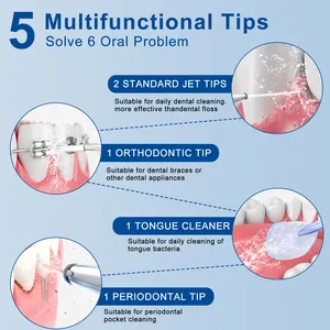 2023 OEM/ODM irigator Oral tahan air 100% Flosser Jet air Label pribadi pilihan air untuk pemutih gigi 2 in 1