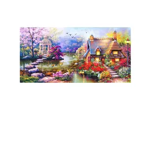 Grote Maat 100X50Cm Een Stuk Diy Diamant Art Impressionistische Landschap Diamant Schilderen