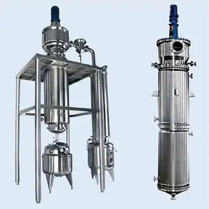 TFE high efficient Industrial 100l rotary evaporator price wiped thin film distiller evaporator