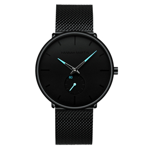 Montre Hannah Martin 1240 pour homme, étanche, tendance coréenne, mode décontractée, montre à quartz avec bracelet en acier inoxydable - Product Image 2