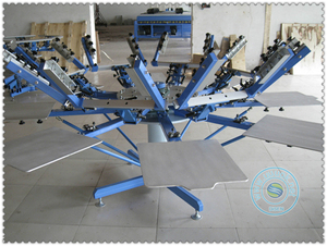 Cheap Price Screen Printing Machine Desktop Micro-adjust 4 Color 2 Station Manual Silk Screen Printer
