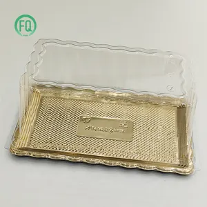 Factory Directly Wholesale Plastic Clear Rectangular Square Flat Cake Box Container