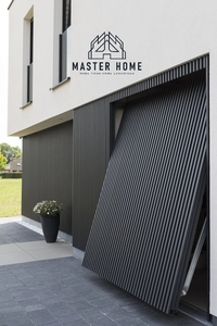 <span class=keywords><strong>Porte</strong></span> <span class=keywords><strong>de</strong></span> <span class=keywords><strong>garage</strong></span> sectionnelle <span class=keywords><strong>isolée</strong></span> en acier moderne ATMOS avec surface finie, dimensions personnalisées, noire, à bascule, pour villas - Product Image 2