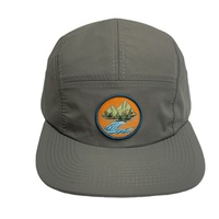 Casquette en nylon à 5 panneaux personnalisée, casquette à visière plate non structurée à 5 panneaux, casquette avec patch brodé