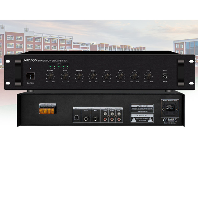 360W Mixer Amplifier 70V 100V Output Paging Input Commercial PA Amolifier Audio Music System Mixer Amplifier
