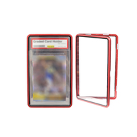 Étui de protection pour cartes de sport en verre transparent double face avec fermeture magnétique et bordure en alliage pour cartes de basket-ball