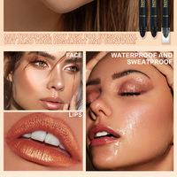 Crayon fard à paupières double embout scintillant, waterproof, longue tenue, haute pigmentation, avec éponge applicatrice, 8 teintes, OEM ODM Marque Privée