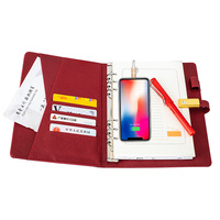 Multifunktionales Notizbuch mit 8000 mAh Powerbank USB-Ladefunktion Notizbuch mit Spiralbindung Tagebuch