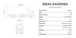 <span class=keywords><strong>2025</strong></span> Thiết Kế Mới Xách Tay Xe Tải Loa Với Âm Thanh Hd & LED Hiệu Ứng Ánh Sáng Ipx4 Quà Tặng Cho Trẻ Em/Người Lớn Vật Liệu Nhựa - Product Image 5
