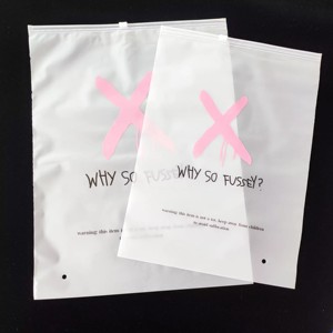 Personalizado propio logotipo impreso ropa camiseta embalaje cremallera esmerilado bolsa de embalaje de plástico - Product Image 4