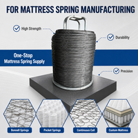 Fil d'acier à haute teneur en carbone 1 mm, haute résistance à la traction, traité thermiquement, procédé de tirage à froid industriel pour ressorts de matelas, vente en gros