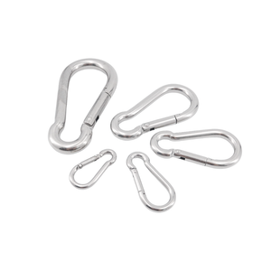 DIN5299 karabina 304/316 paslanmaz çelik yaylı kancalar 50mm açık endüstriyel madencilik için yaylı tırmanma donanım düz - Product Image 5