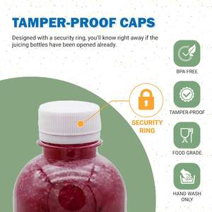 200ml 250ml 300ml 350ml 400ml 500ml PET Transparent Cylindrical <b>Plastic</b> Juice <b>Bottle</b> with Cap for Tea <b>Water</b> Milk - Product Image 3