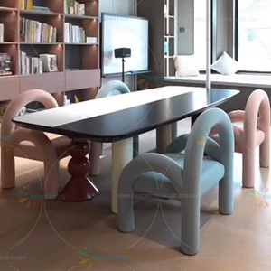 Mesa y silla de educación temprana para niños Chiquitos, sofá, juego de muebles para el aula, tienda de muebles para niños, exhibición de área de juegos - Product Image 2