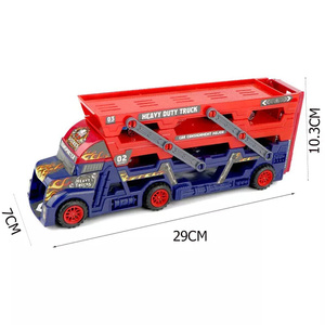 Il nuovo Design pieghevole in metallo <span class=keywords><strong>camion</strong></span> giocattoli di espulsione auto Include 4 auto in metallo divertente <span class=keywords><strong>camion</strong></span> contenitore con adesivi - Product Image 6